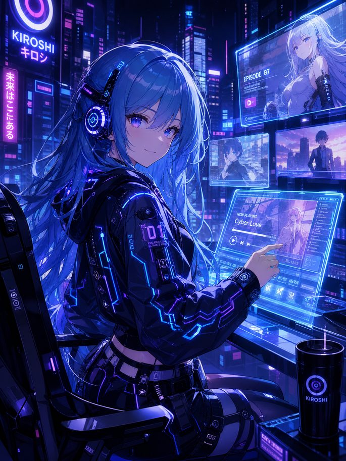 小小绘动漫-赛博少女AI觉醒 · 动漫演示